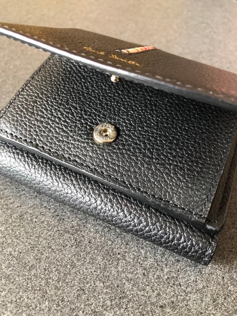 Paul Smith ブラックレザー 三つ折り財布　ポールスミス　ウォレット