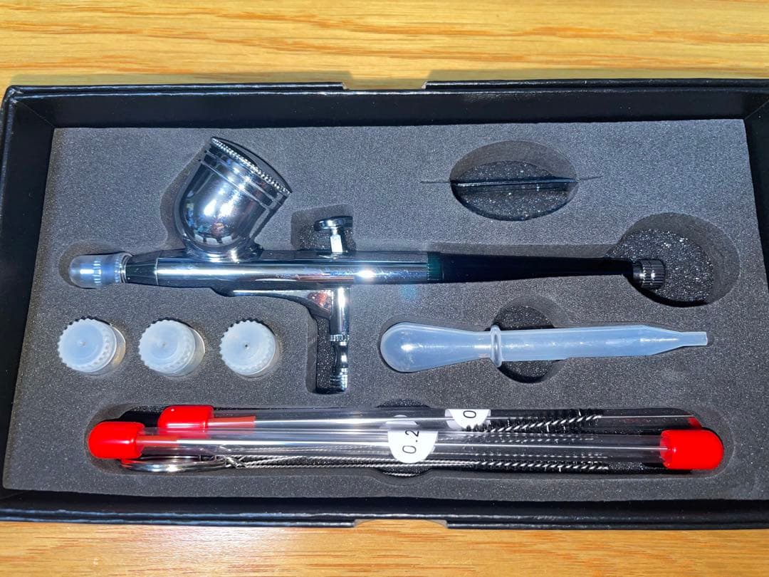 DePes エアブラシ コンプレッサー セット スターター片手拳銃スタイル