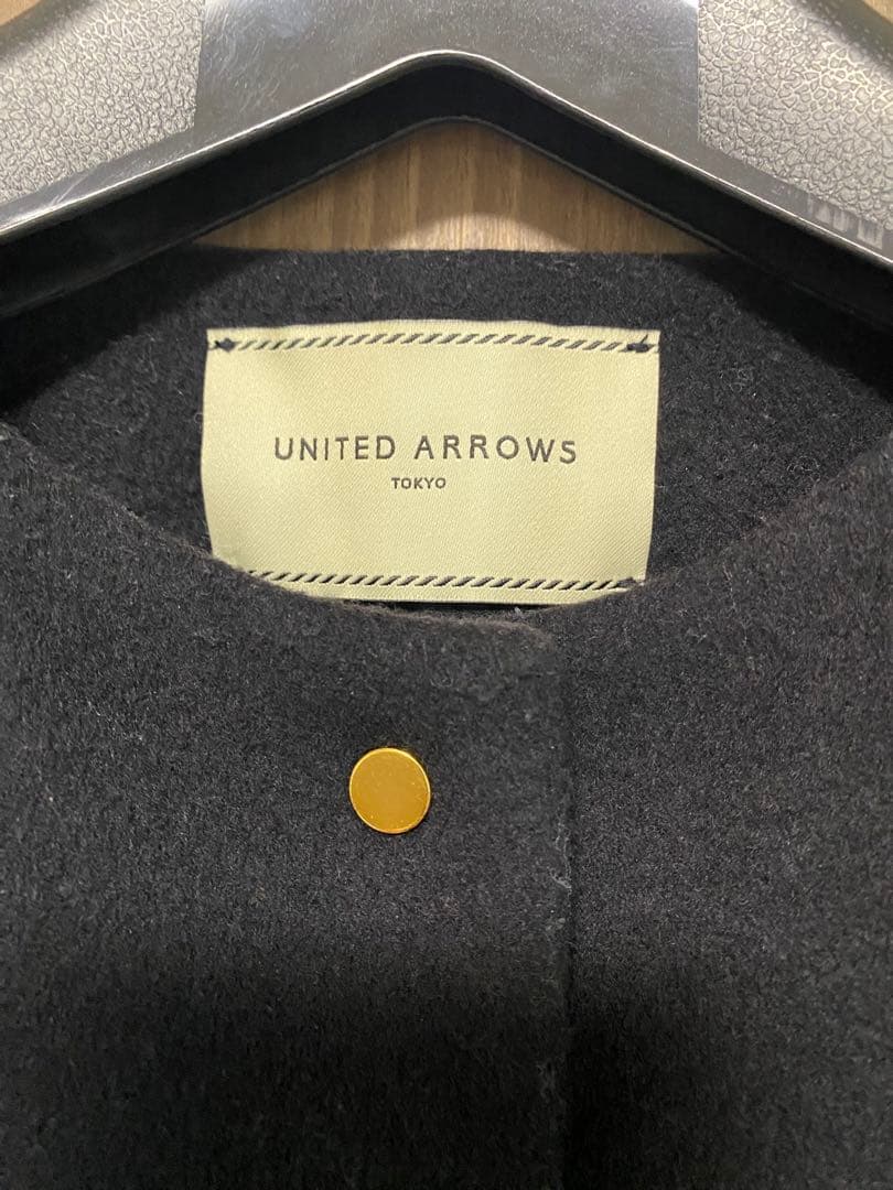 ユナイテッドアローズ　ペプラムショートコート　ブラック　38