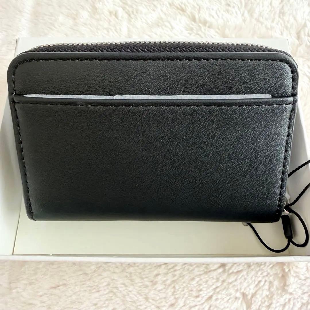 海外限定✨箱付き新品カルバンクライン CKロゴ ラウンドジップ 二つ折り財布 黒