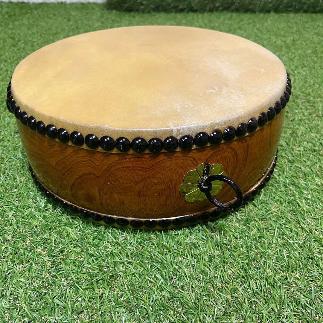 平胴太鼓 平太鼓 くり抜き 伝統芸能 お祭り 応援 和太鼓 和楽器 バチ付き