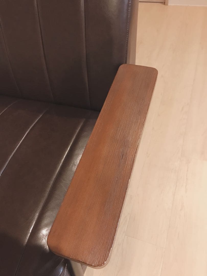 破格！レザー調ソファー♡2・3人掛け、美品、濃いブラウン