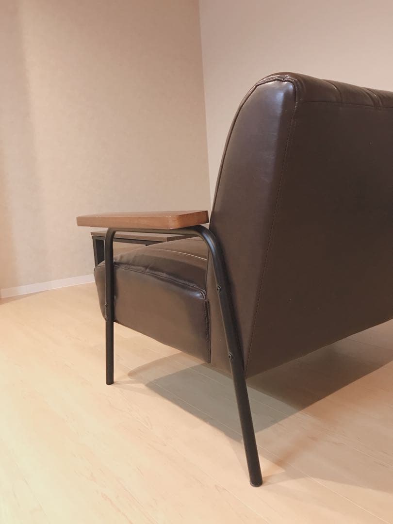 破格！レザー調ソファー♡2・3人掛け、美品、濃いブラウン