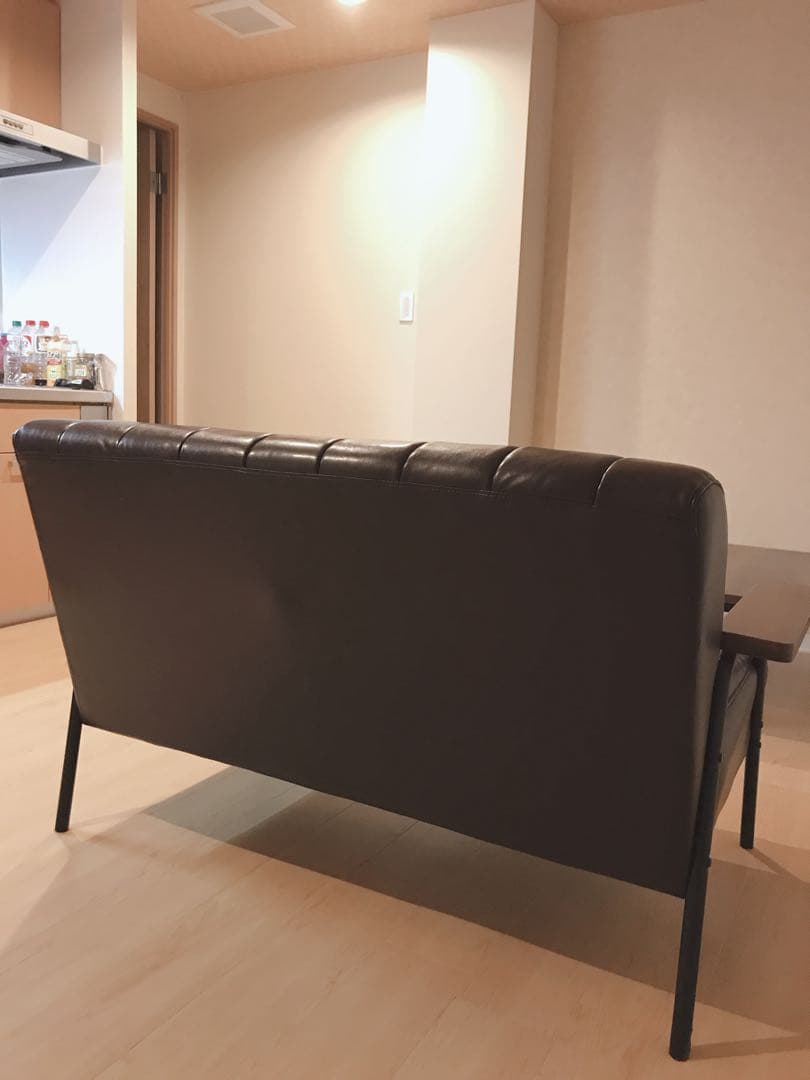 破格！レザー調ソファー♡2・3人掛け、美品、濃いブラウン