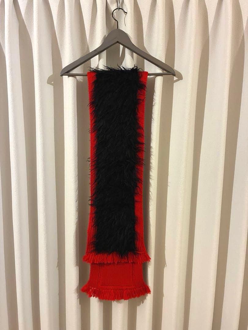 PRADA バイカラー　ウール　マフラー