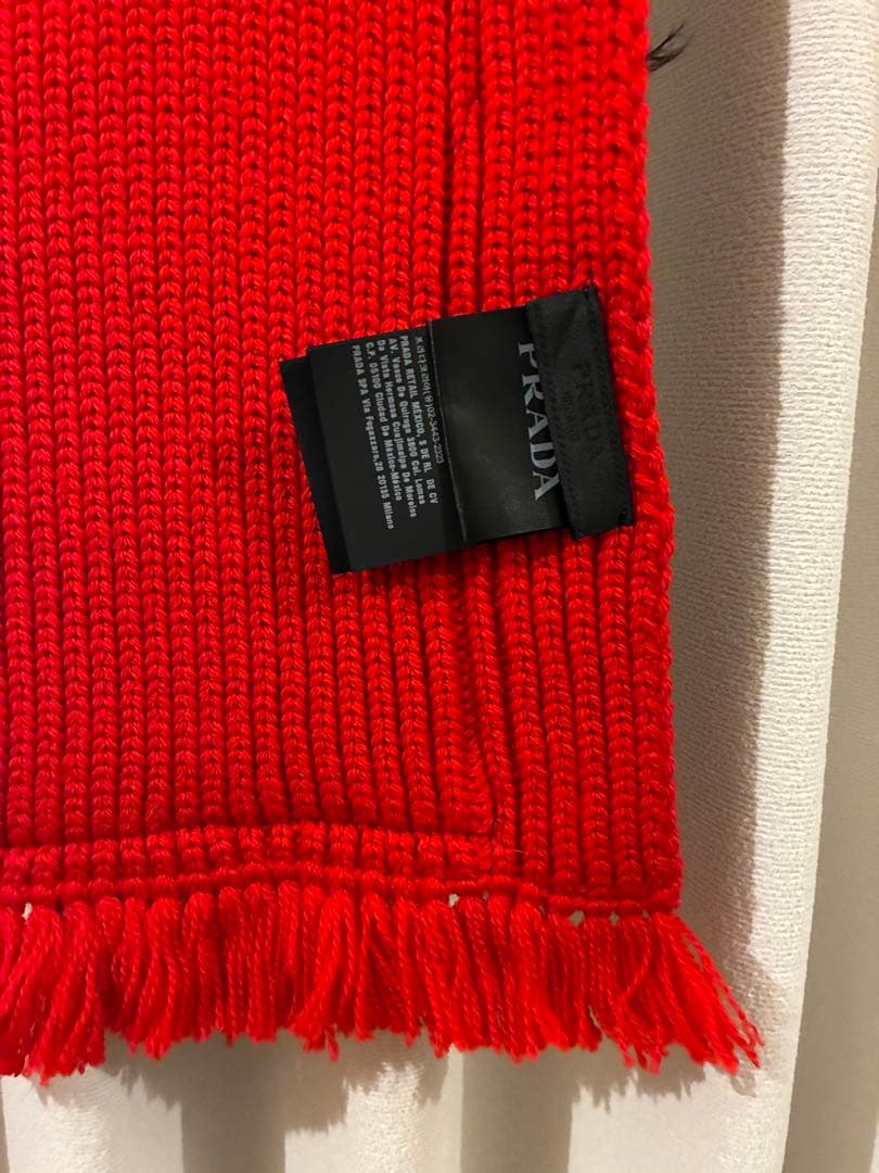 PRADA バイカラー　ウール　マフラー