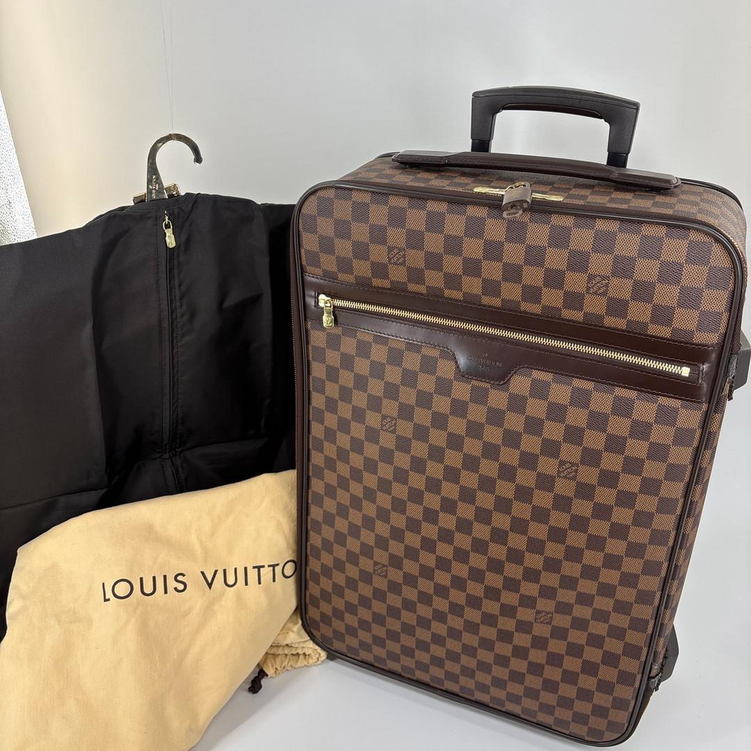 極美品 ルイヴィトン■ダミエ ペガス55 N23294 レザー スーツケース