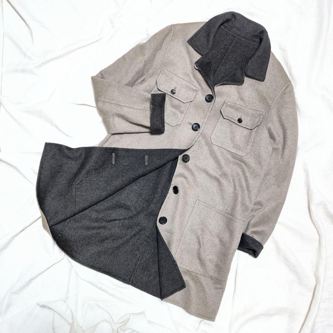 マドモアゼルノンノンNONNONコロンボカシミヤブレンドウールリバーコート