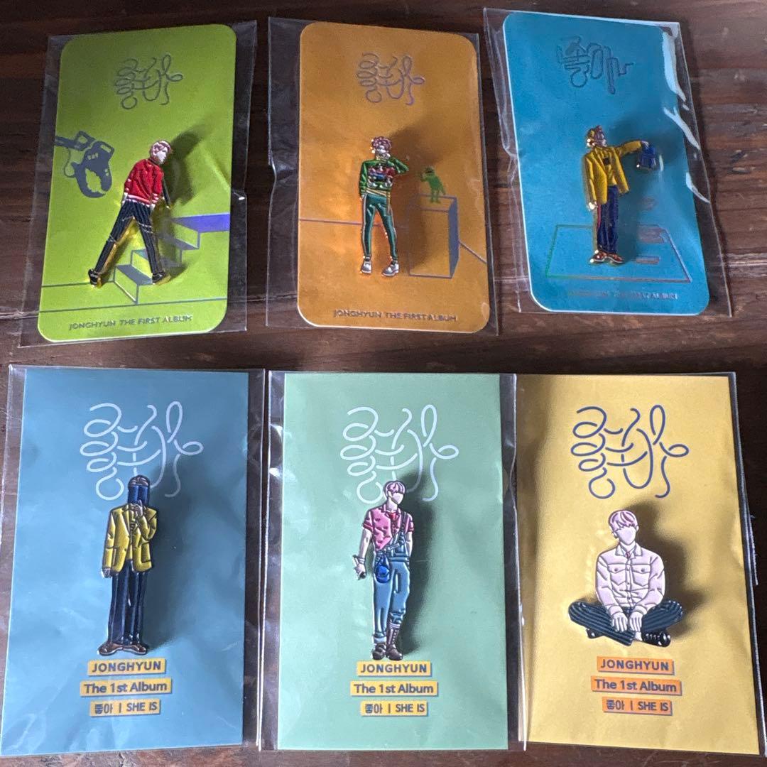 ジョンヒョン　ピンバッジ　jonghyun チョア6点セット 종현