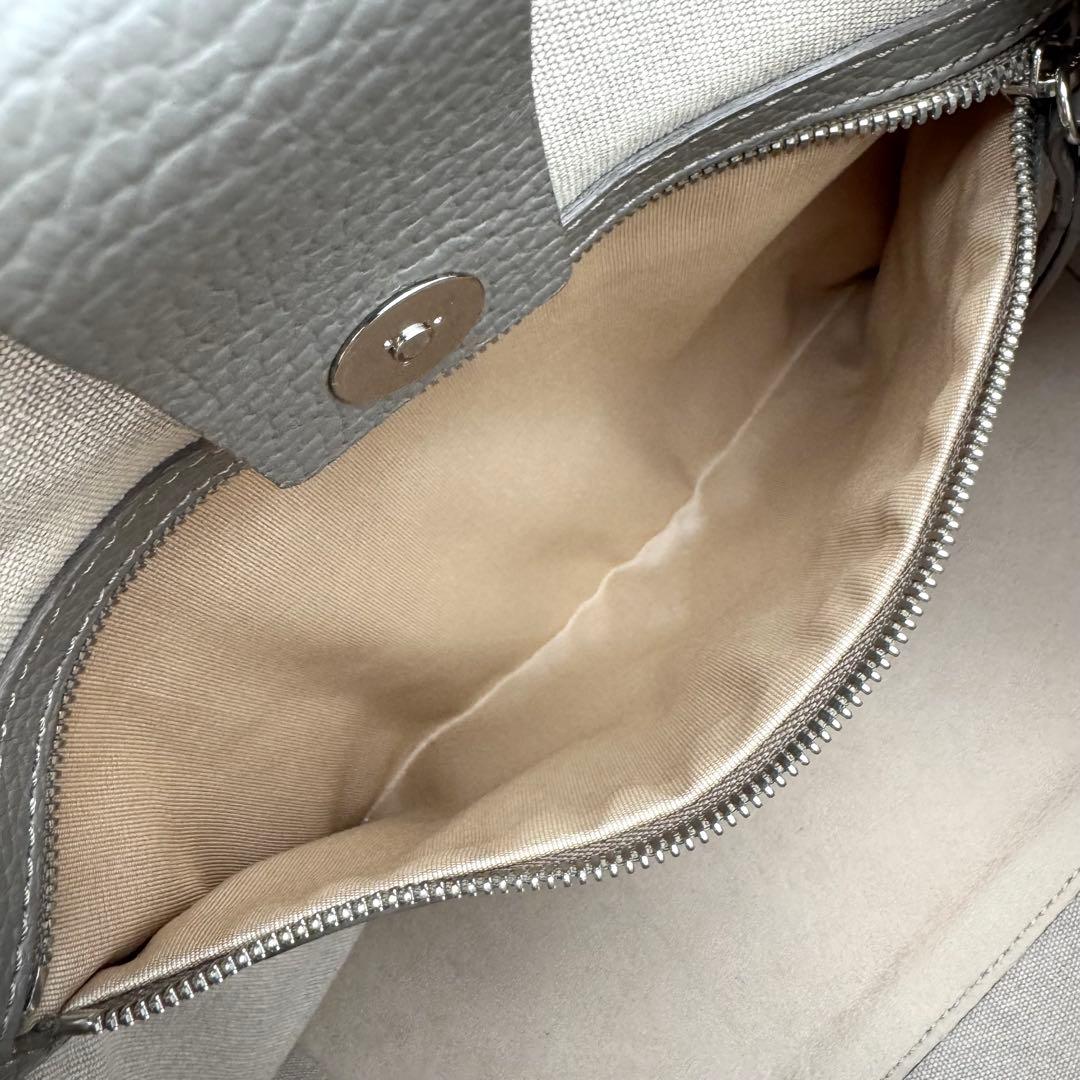 IACUCCI 2way トートバッグ キャンバス レザー グレージュ A4◎