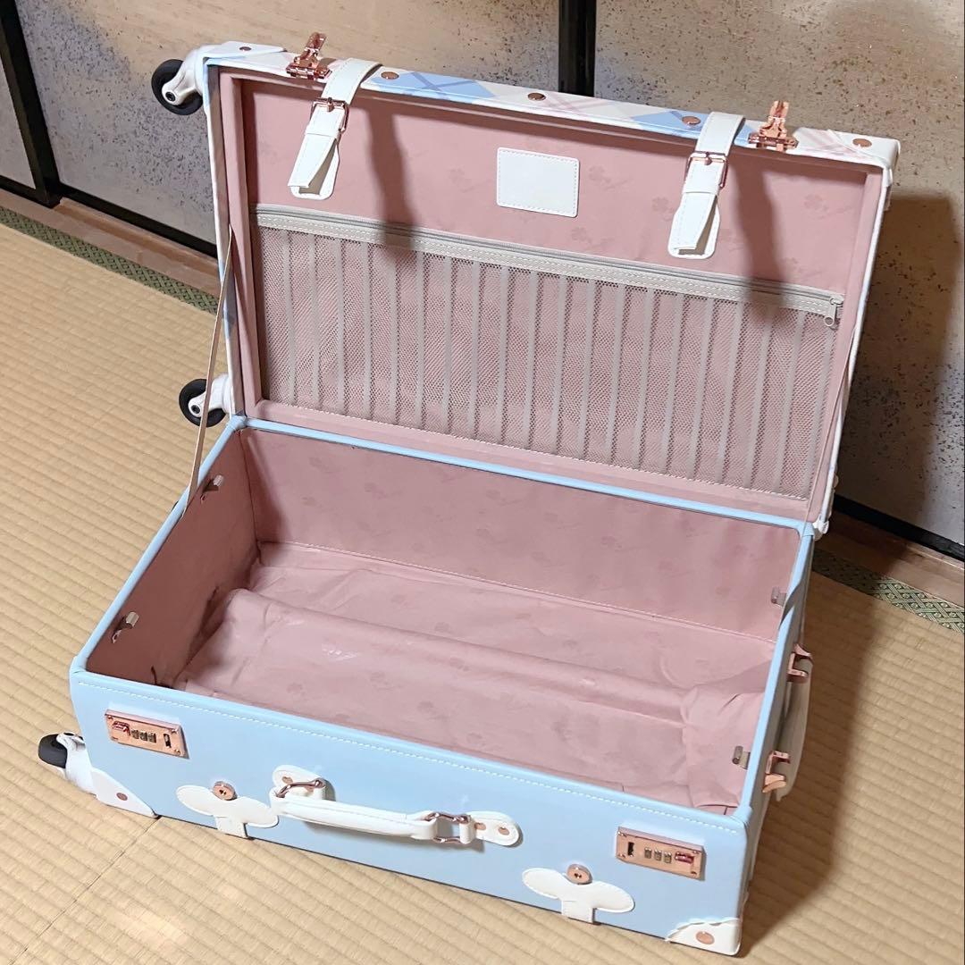 Uniwalker キャリーケース 水色 ホワイト 可愛い 姫系