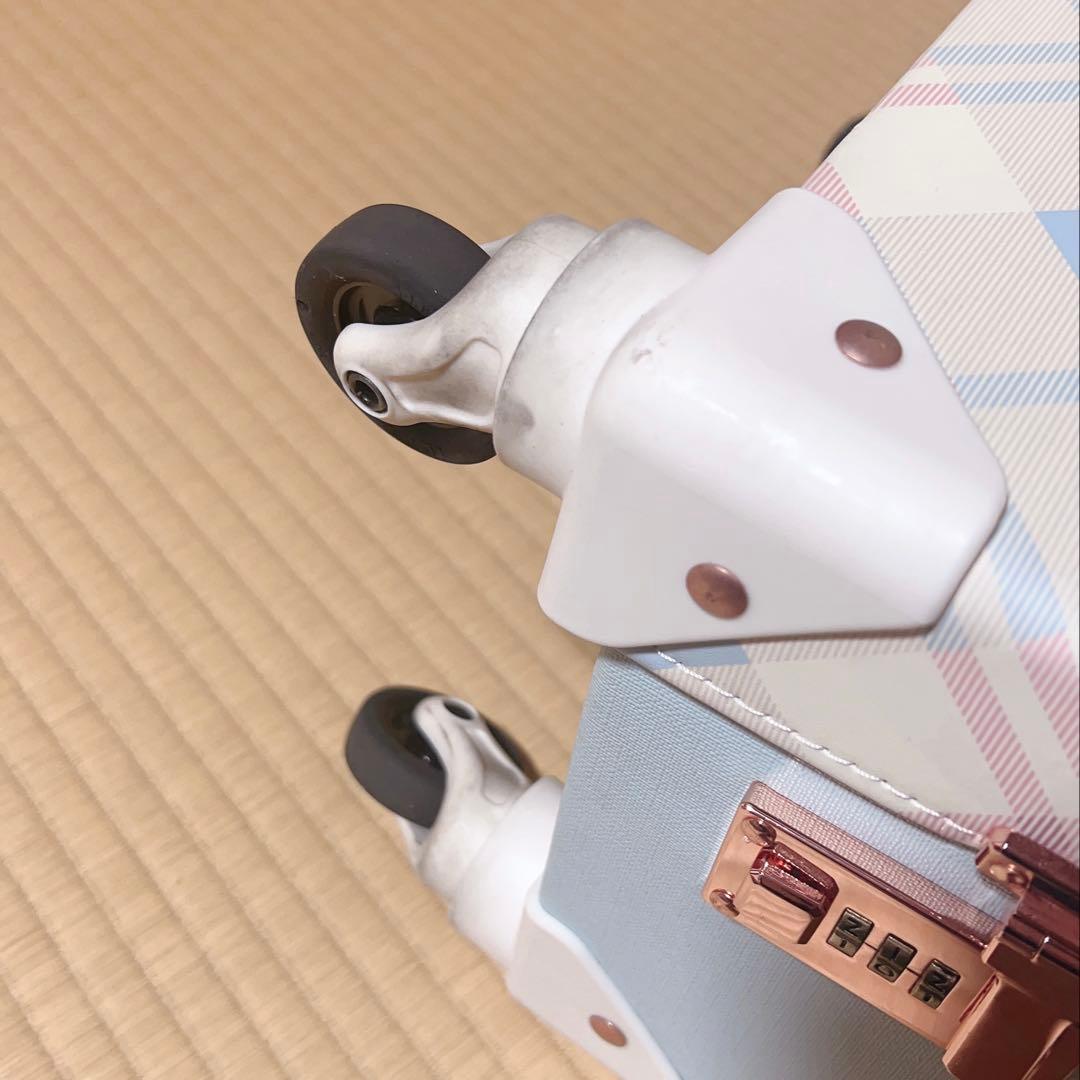 Uniwalker キャリーケース 水色 ホワイト 可愛い 姫系