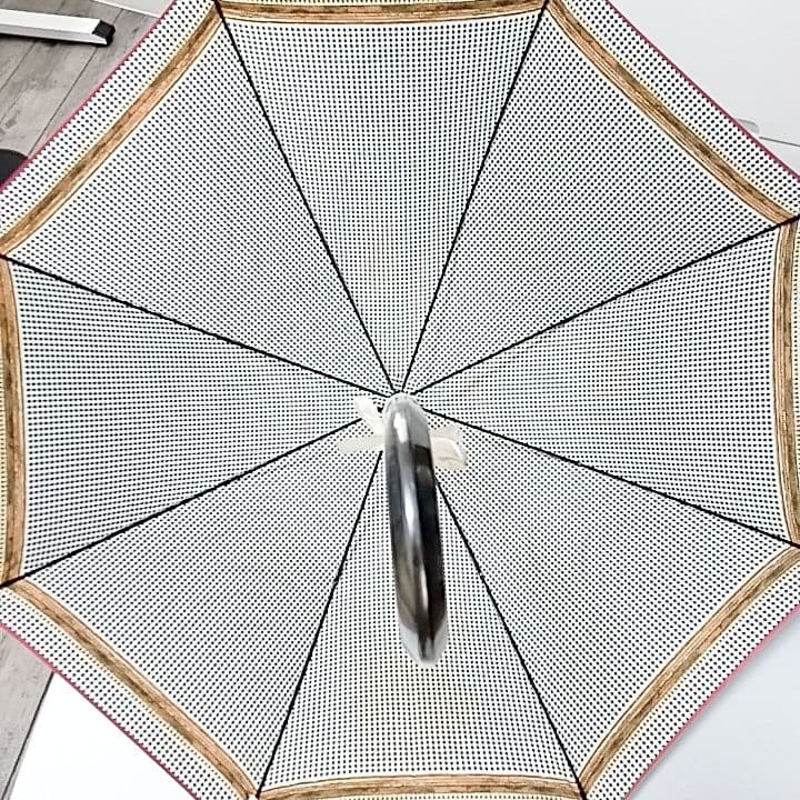 未使用品　超希少　クリスチャンディオール　長傘　晴雨兼用　千鳥格子柄　バラロゴ