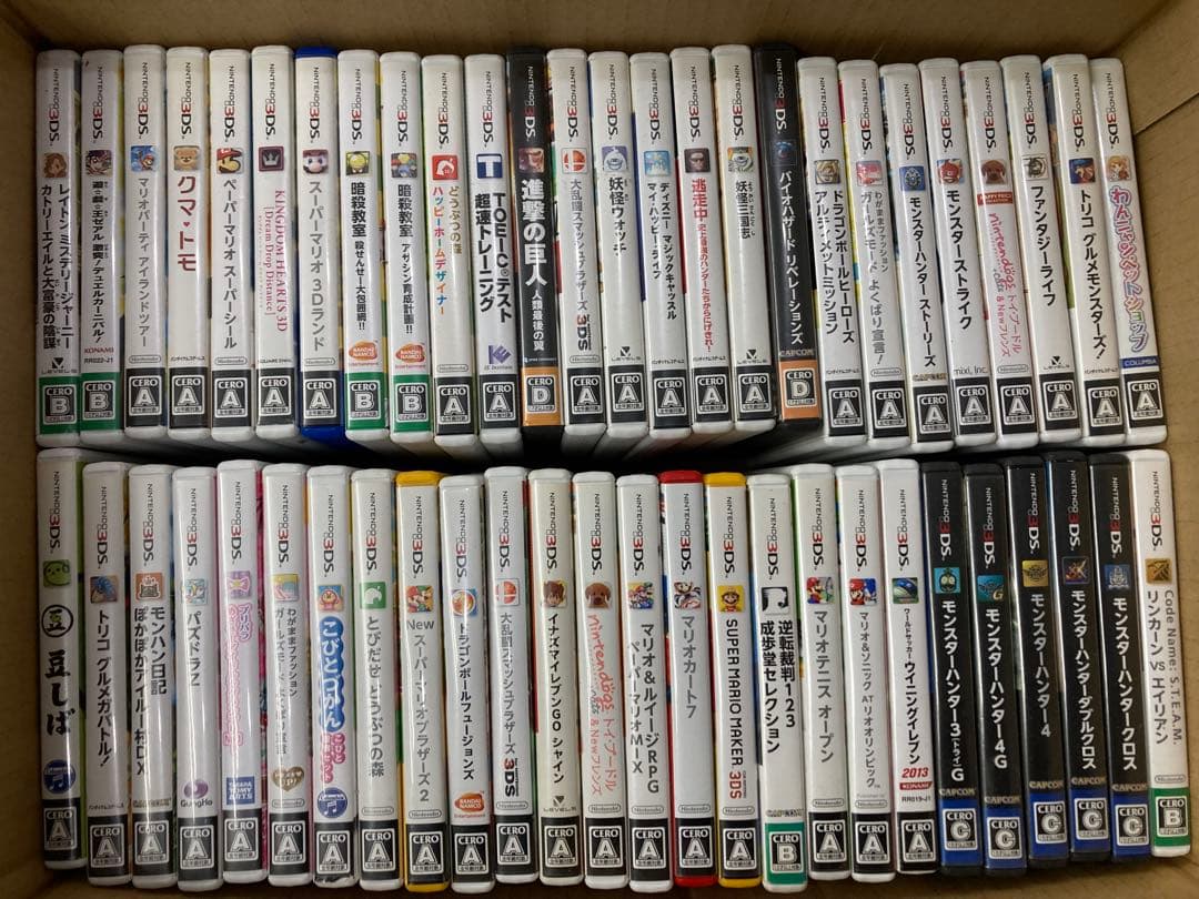 A9◆ ニンテンドー 3DSソフト まとめ売り 52本 マリオ モンハンetc