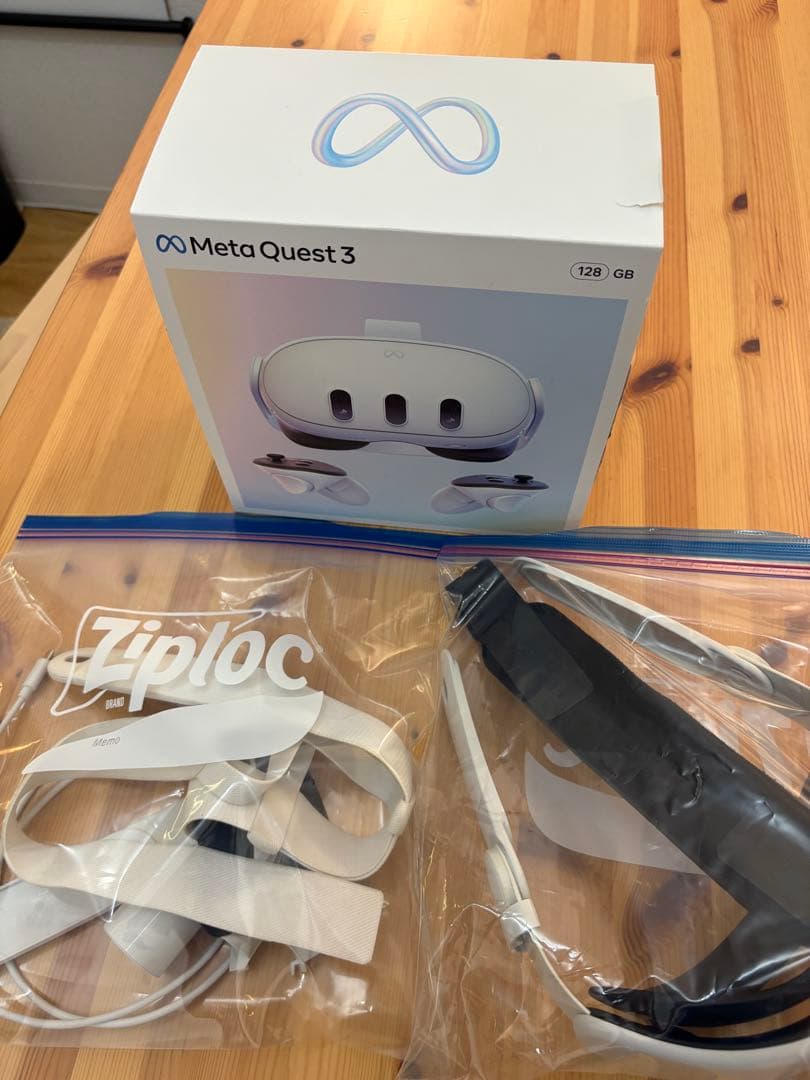  Quest 3（128GB）付属品完備＋追加ストラップ付き