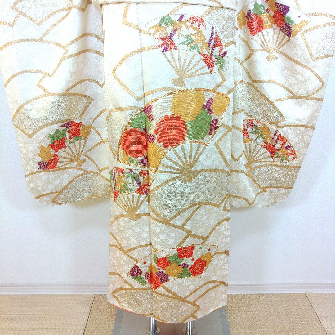 格安！　振袖フルセット　9点　成人式　結婚式　前撮り　白　ホワイト　袋帯　黄緑