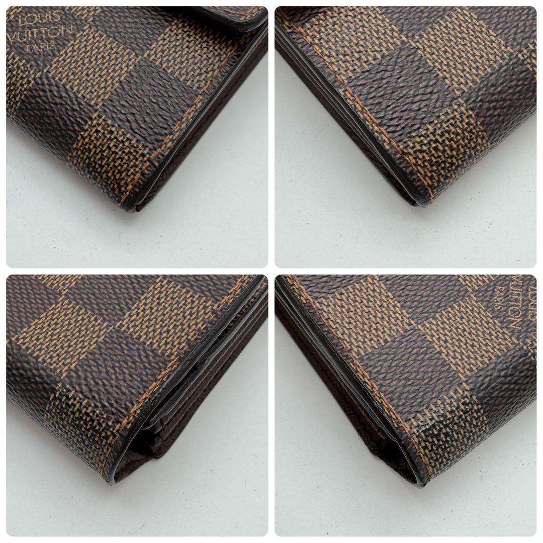 美品✨️ルイヴィトン　ダミエ・エベヌ　サラ　カード６枚　長財布　wallet