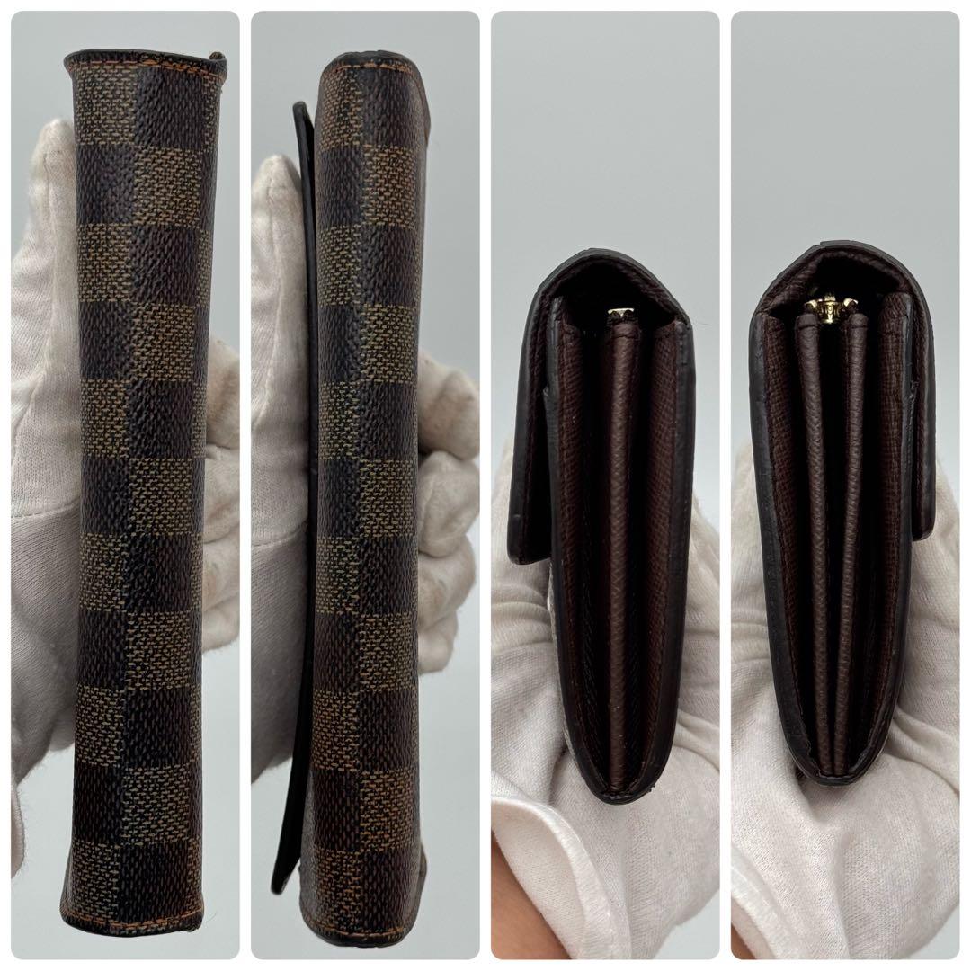 美品✨️ルイヴィトン　ダミエ・エベヌ　サラ　カード６枚　長財布　wallet