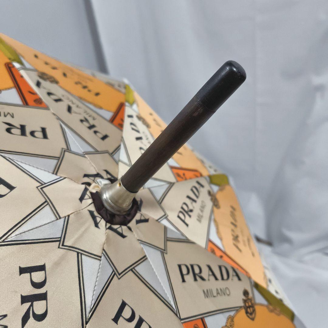PRADA　プラダ　ブランドロゴ総柄　傘　アンブレラ