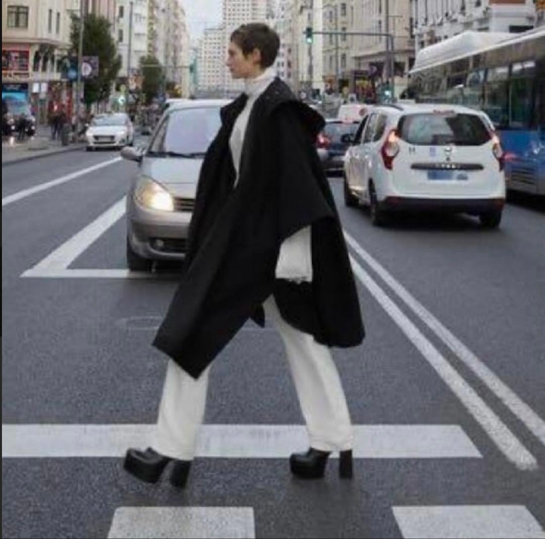 ZARA LIMITED EDITION マンテコ　ウール混ケープコート M