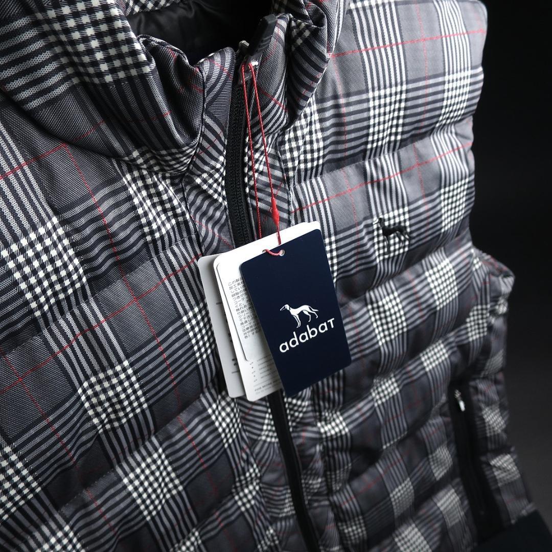 adabat 撥水グレンチェック中綿ベスト M