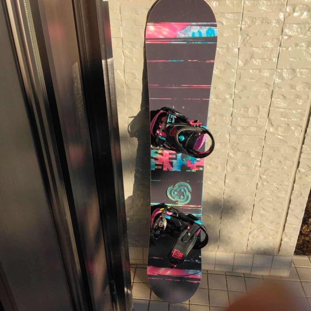 SALOMON タイダイ スノーボード 3点セット　盗難防止ケーブルロック付