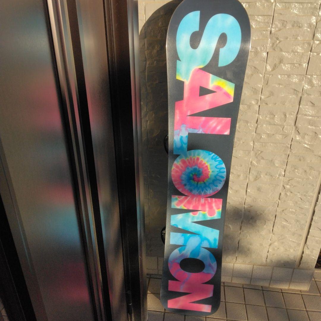 SALOMON タイダイ スノーボード 3点セット　盗難防止ケーブルロック付