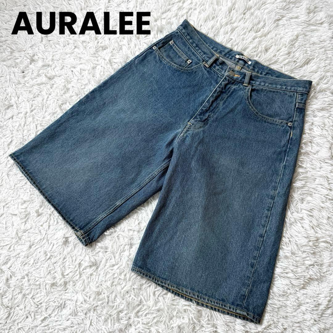 【入手困難✨】オーラリー ハードツイストデニム5ポケットパンツ ショーツ 4