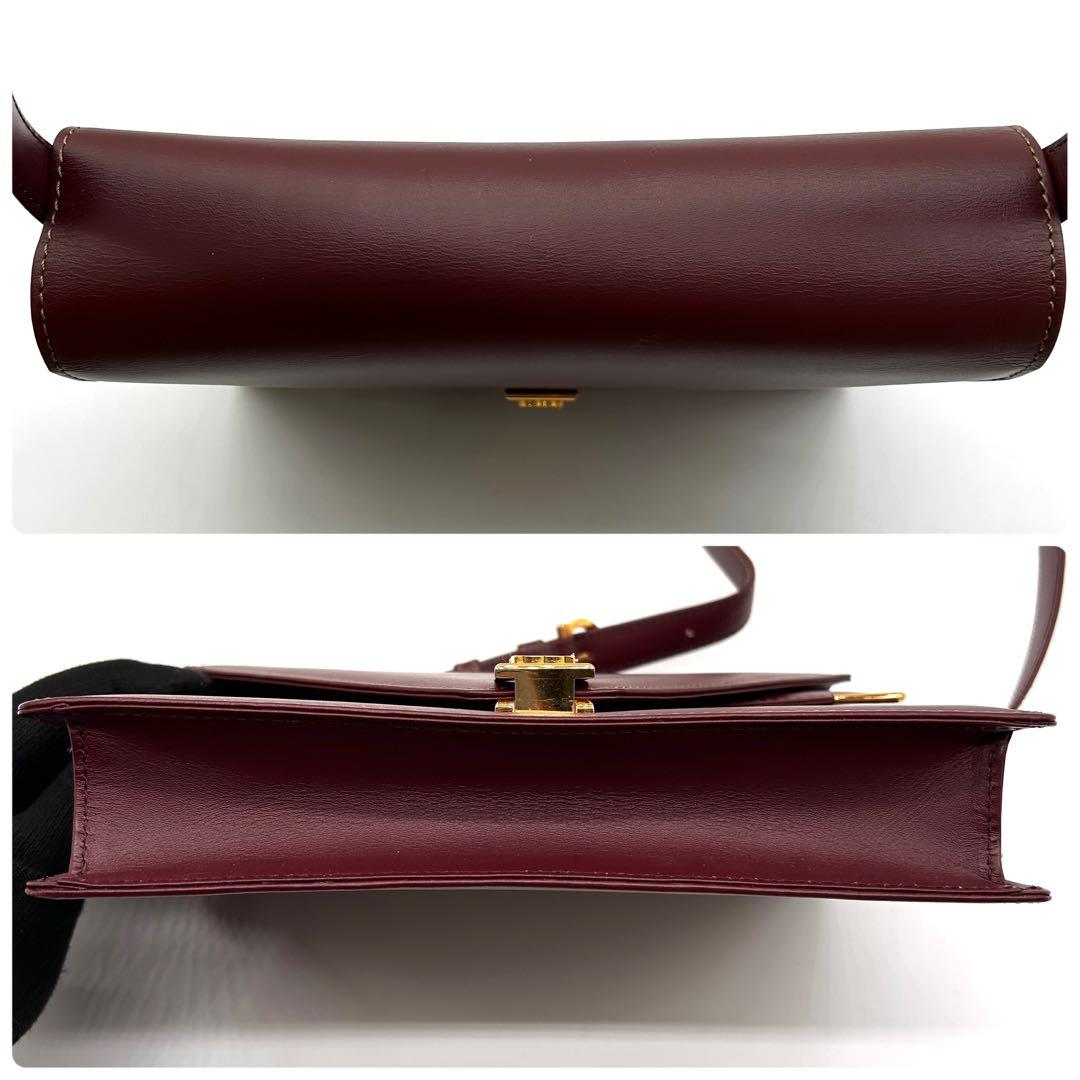 極美品 カルティエ Cartier マストライン ショルダーバッグ ボルドー
