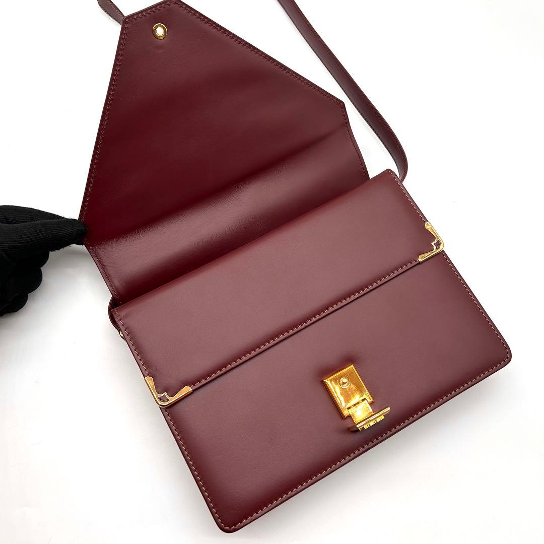 極美品 カルティエ Cartier マストライン ショルダーバッグ ボルドー