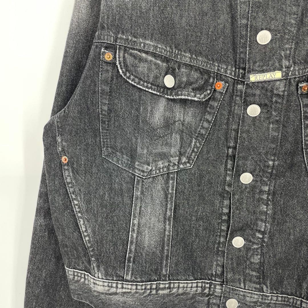 リプレイ　デニムジャケット　L　ブラック
