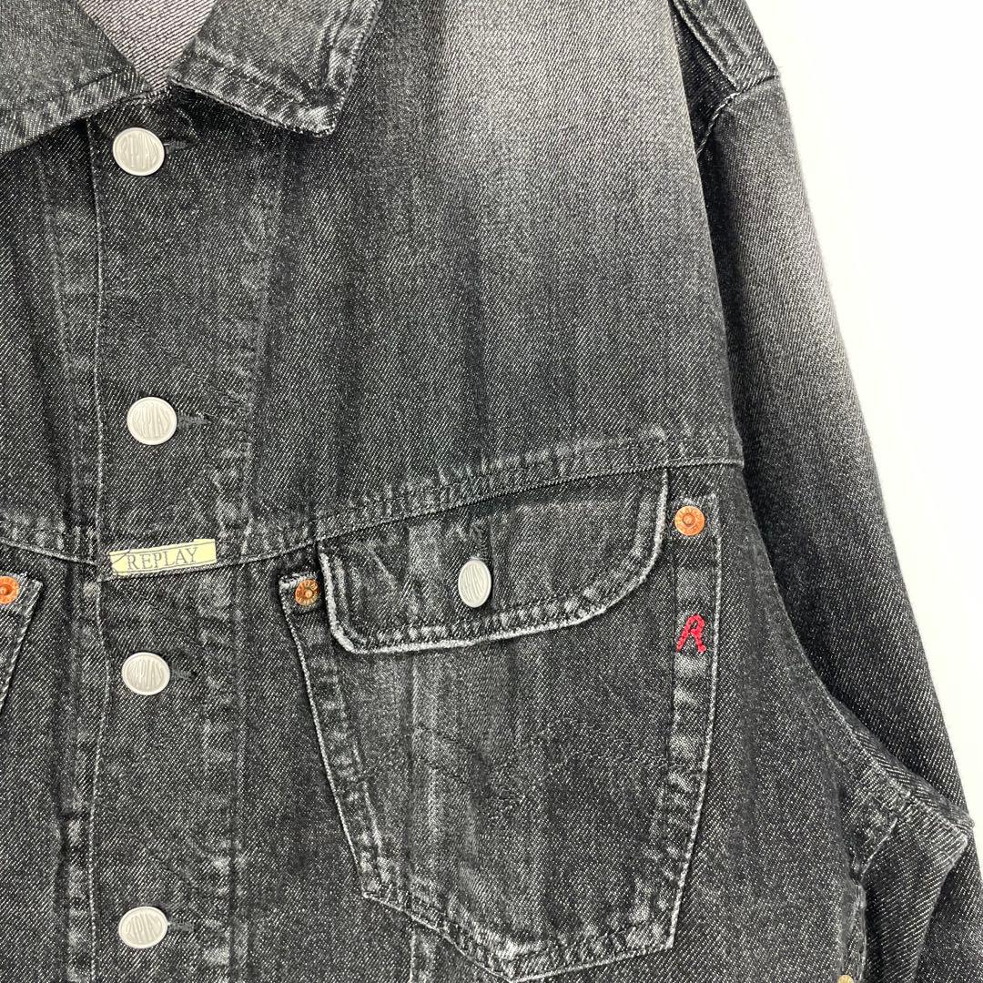 リプレイ　デニムジャケット　L　ブラック