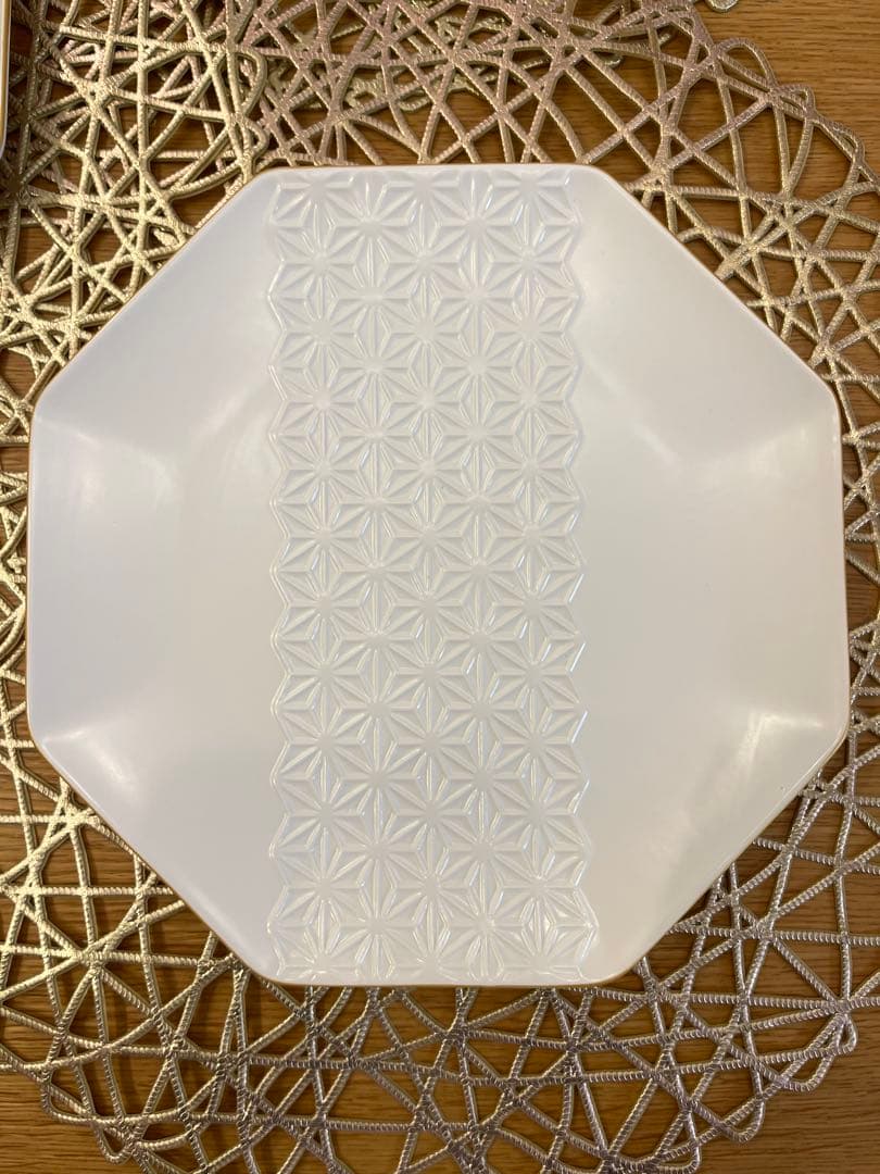 お正月　八角形の皿 5枚セット　ナチュラルキッチン　スリコ　お節　テーブルコーデ