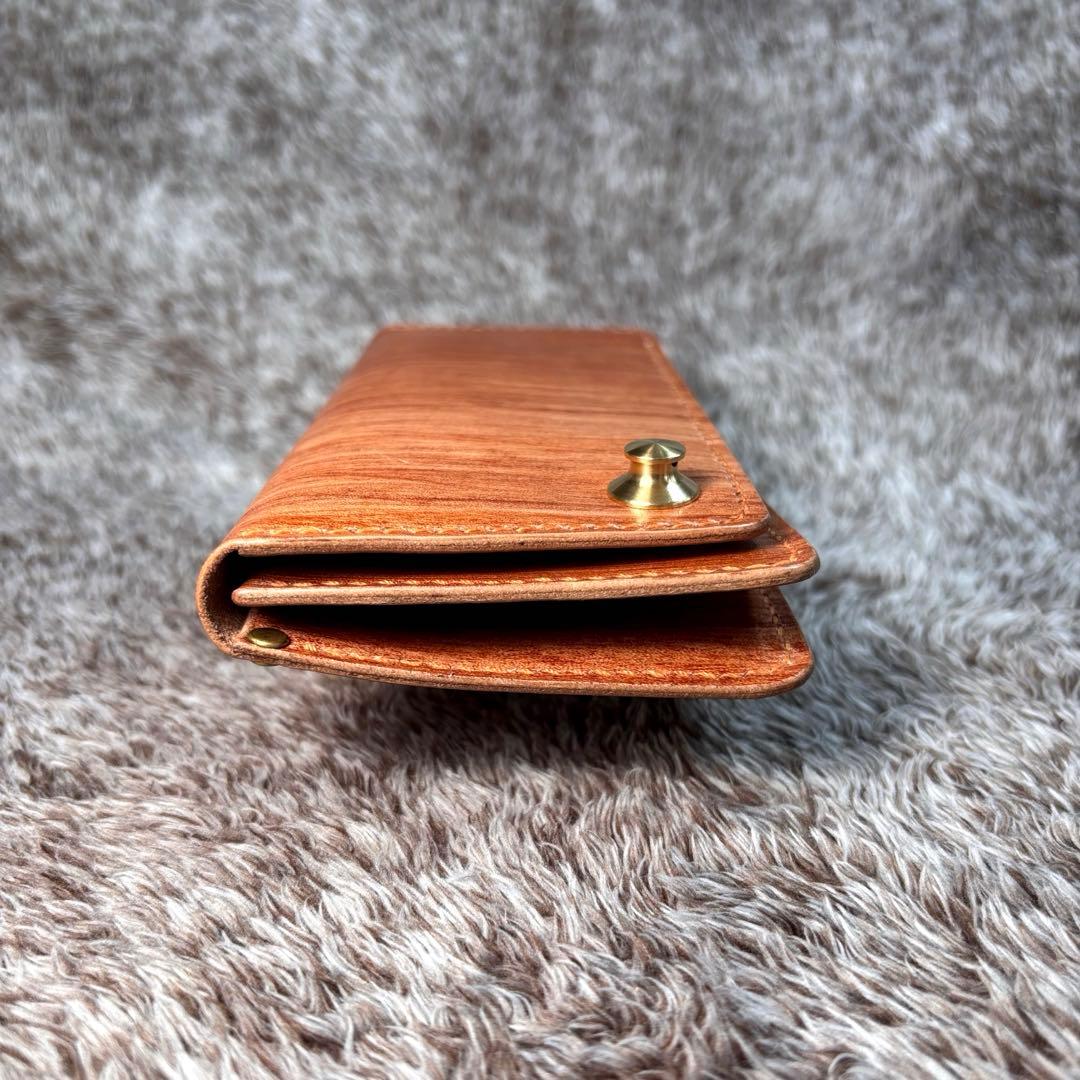 ◎個性重視.スナップロック.柿渋トラッカーウォレット.ロング2層◎