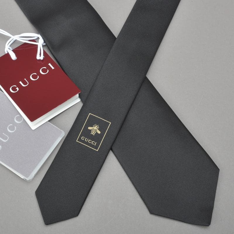 新品◇グッチ ホースビット ネクタイ ブラック 大剣7cm シルクジャガード箱付