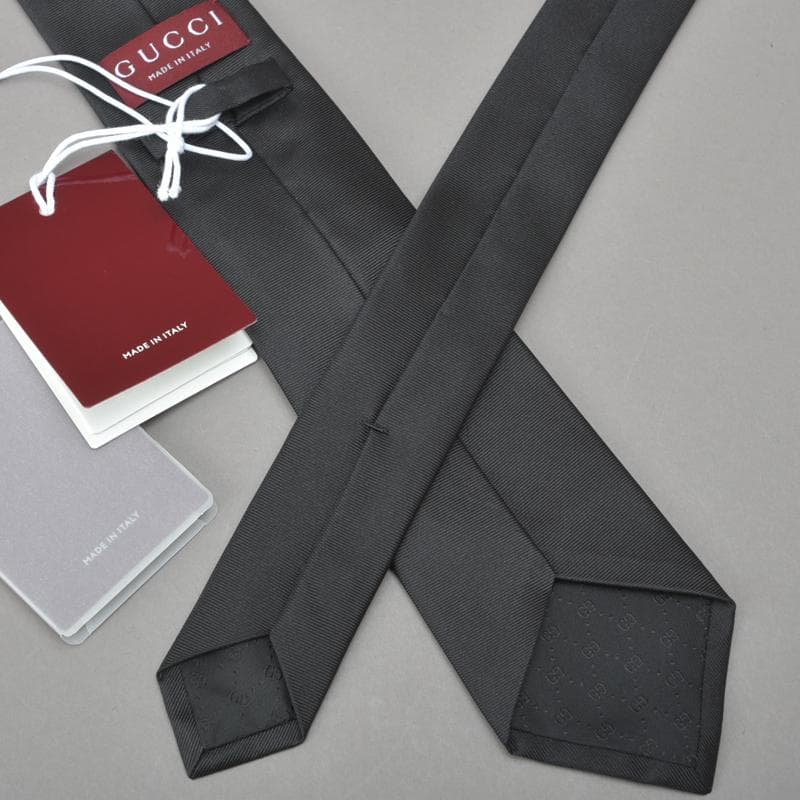 新品◇グッチ ホースビット ネクタイ ブラック 大剣7cm シルクジャガード箱付