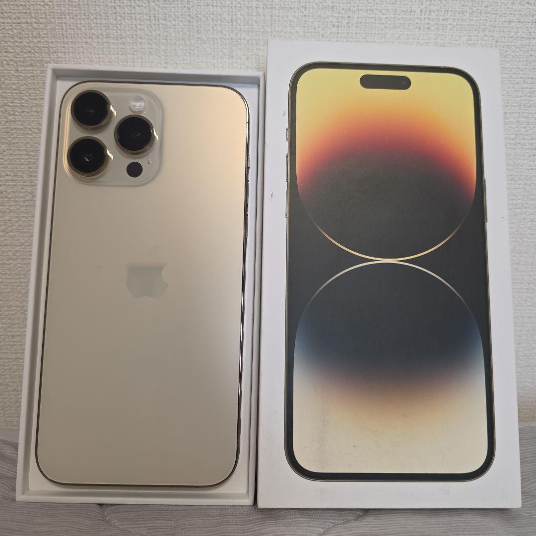 超美品☆iPhone14ProMax本体 256GB ゴールド SIMフリー