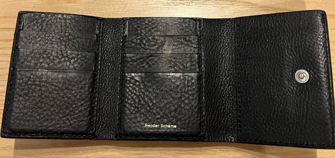 と*も様 Hender Schemer エンダースキーマー ネイビー　三つ折り財