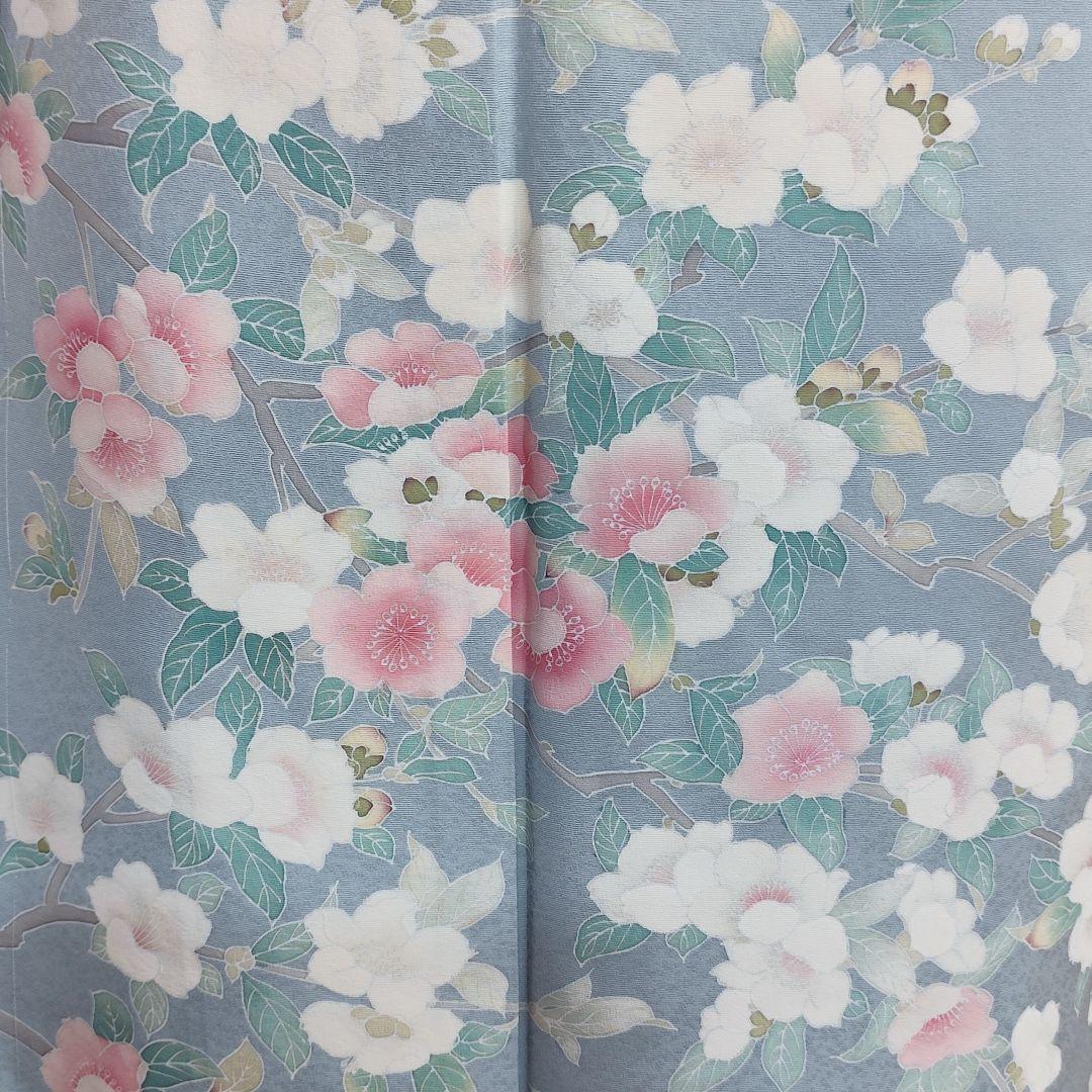 ❰6572❱ フルセット　訪問着　灰水色　袋帯　入学式　卒業式　三松シルクケア