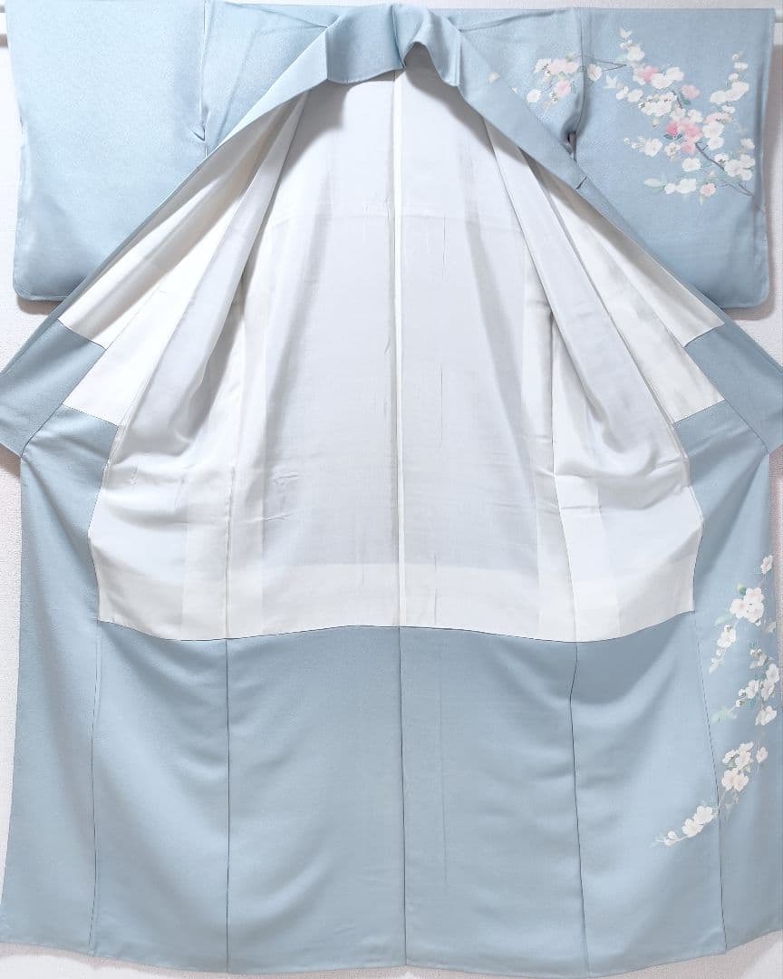 ❰6572❱ フルセット　訪問着　灰水色　袋帯　入学式　卒業式　三松シルクケア