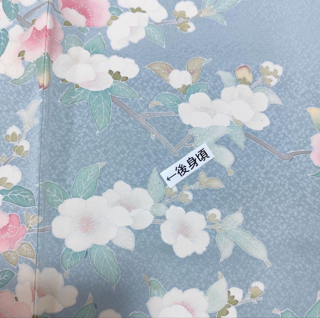 ❰6572❱ フルセット　訪問着　灰水色　袋帯　入学式　卒業式　三松シルクケア