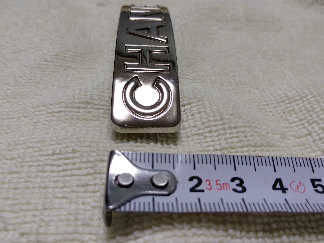 CHANEL シルバーバレッタ 約9cm