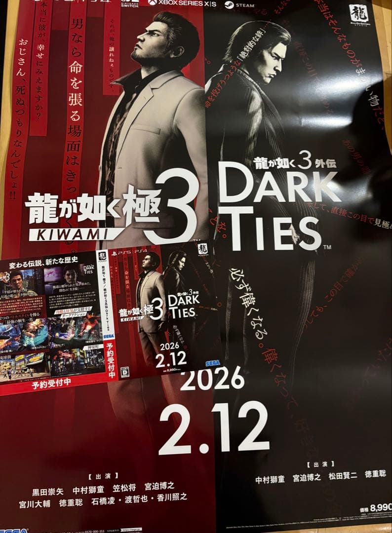 龍が如く極 販促ポスターセット