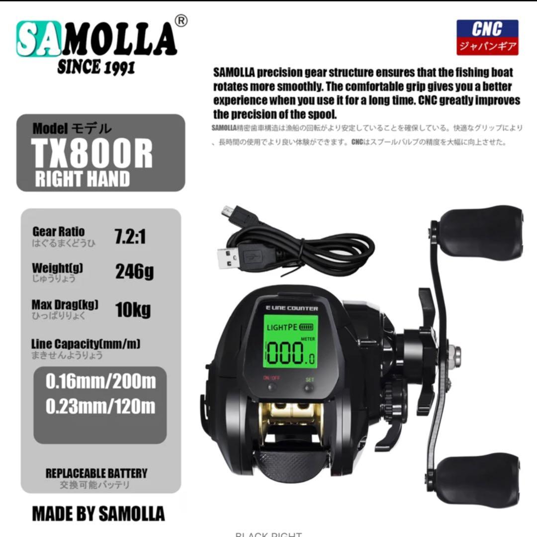 タコ　大物　1.75m MAX300g 2ピースロッド&カウンター付ベイトリール