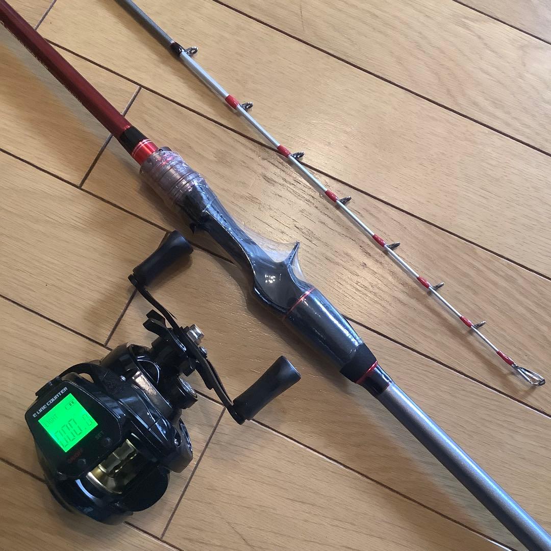 タコ　大物　1.75m MAX300g 2ピースロッド&カウンター付ベイトリール