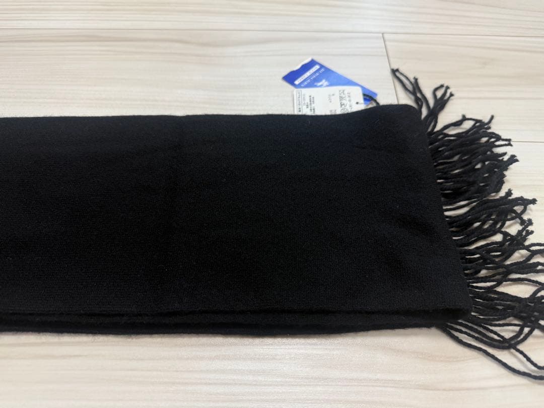 【新品】バーバリー　マフラー　ブラック　ウール70% カシミヤ30%