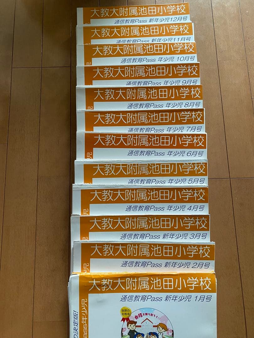 大教大附属池田小学校 通信教育Pass 新年小児 1月号〜12月号　まとめ売り