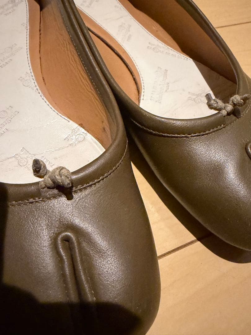 メゾン マルジェラ 足袋バレエシューズ 37 カーキ 完売品 美品