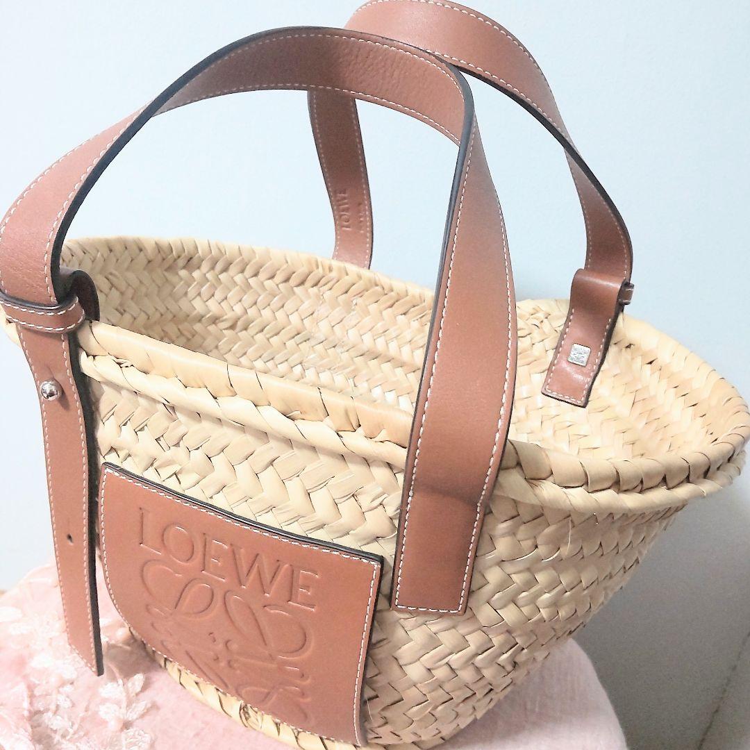 【美品】ロエベ　LOEWE　かごバッグ　スモール　ブラウン