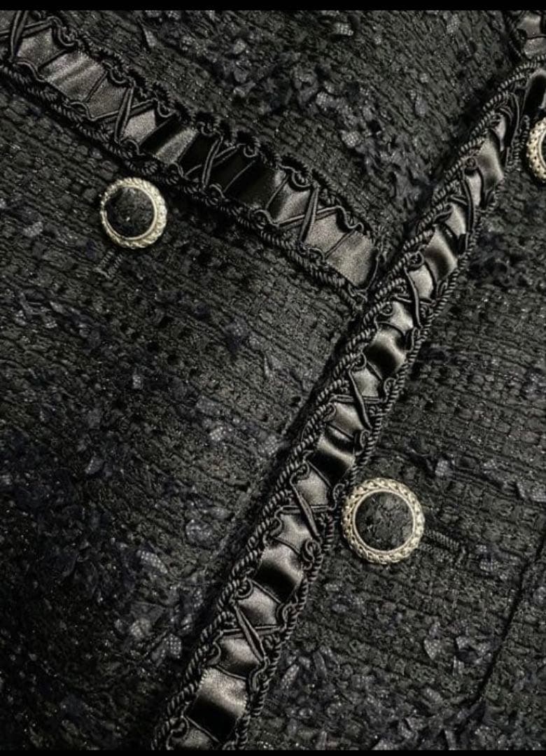 el conductorH ノーカラー ツイードジャケット